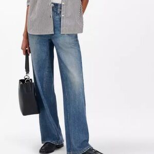 rag & bone Miramar Softie Fleece-Lined Distressed Jeans Sweatpants, size 33